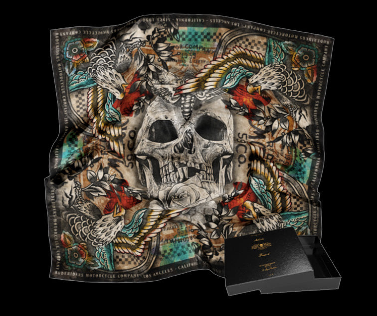 RUDE RIDERS SKULL & EAGLE scarf