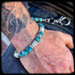 Bracelet Perles Unisexe ARIZONA – Turquoise Naturelle & Riverstone 10 mm – Argent 925 – Perle Signature BFS