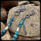 Chaîne de portefeuille ARIZONA Perles turquoise Afrique du Sud et riverstone Kentucky