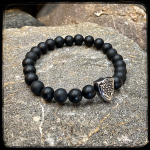 Rugby Club Toulonnais RCT bracelet matte onyx beads