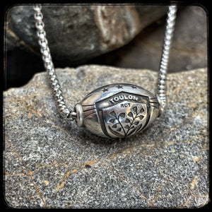 Rugby Club Toulonnais RCT pendant in 925 silver