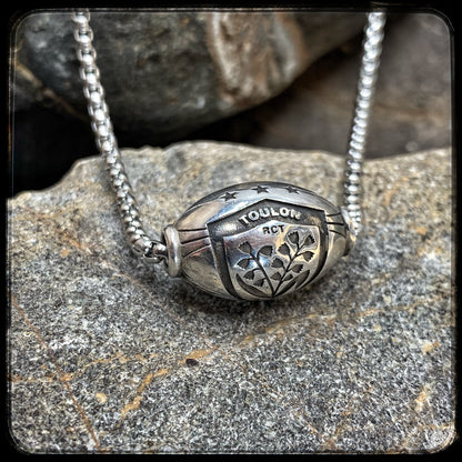 Pendentif Rugby Club Toulonnais RCT argent 925