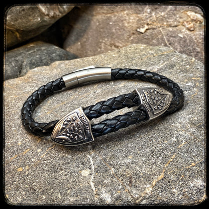 Bracelet Rugby Club Toulonnais RCT cuir duo