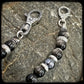 Chaîne de portefeuille DARK SIDE Perles obsidienne noire