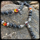 Collier MAGMA Perles 8mm larvikite et argent 925