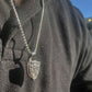 Pendentif Rugby Club Toulonnais RCT acier