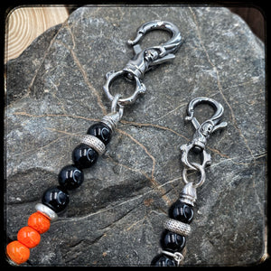 Chaîne de portefeuille MILWAUKEE Perles 10mm, onyx et magnésite