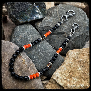 Chaîne de portefeuille MILWAUKEE Perles 10mm, onyx et magnésite