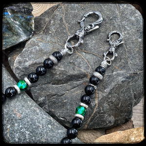 Chaîne de portefeuille NOVA Perles 10mm, onyx