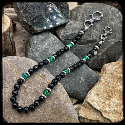 Chaîne de portefeuille NOVA Perles 10mm, onyx