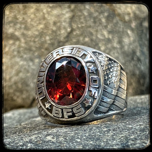 ACDC Angus Young Ring – Highway to Hell – 925 Silver