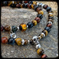 Collier TOBACCO Multiperles 8mm et argent 925