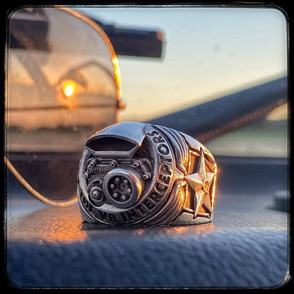 MAD MAX Homage INTERCEPTOR THE LAST V8 ring 925 silver