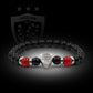Bracelet Rugby Club Toulonnais RCT perles onyx brillant et howlite