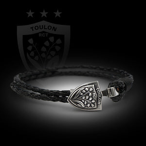 Rugby Club Toulonnais RCT leather hook bracelet