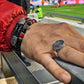 Bracelet Rugby Club Toulonnais RCT perles onyx brillant et howlite